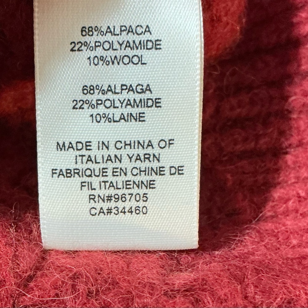 REBECCA TAYLOR CHAINETTE ALPACA WOOL SWEATER XL - Picture 11 of 14